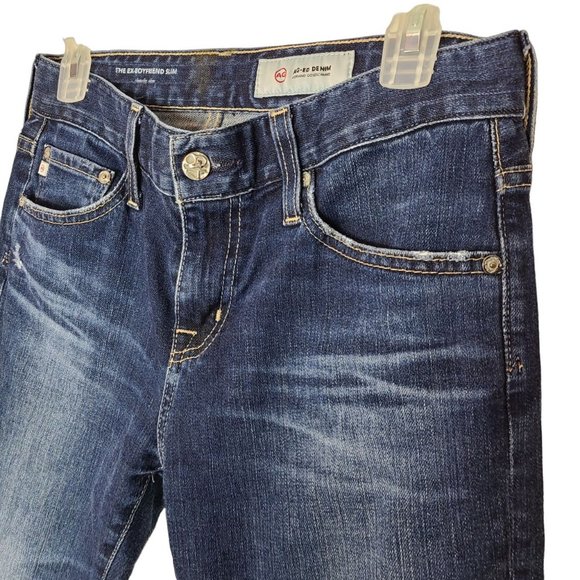 Adriano Goldschmied Ag-Ed Womens 25 Blue Denim Ex-Boyfriend Slouchy Slim Jeans - Picture 4 of 9